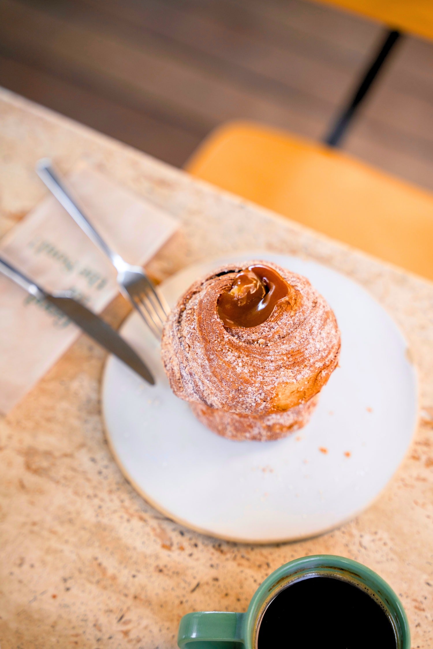 Caramel & Vanilla Cruffin
